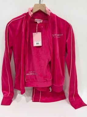 NWT "Retro Revival: Iconic Juicy Couture Two Piece Vixen Pink/Flamingo Track Set